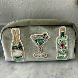 Embellished Sequin Velvet Cosmetic Bag never used ✨🤩